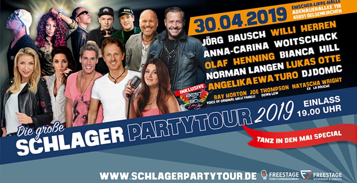 Tickets Die große Schlagerpartytour 2019, Tanz in den Mai special in Gelsenkirchen
